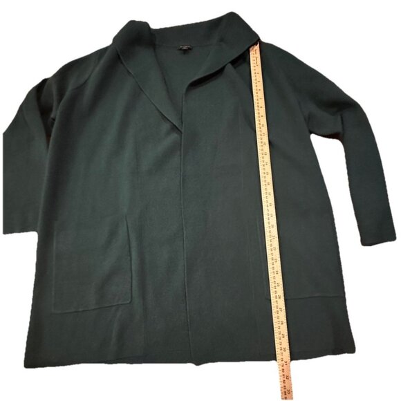 Ann Taylor Factory Dark Kelly Green Oversized Cardigan Sweater XS - Picture 6 of 8
